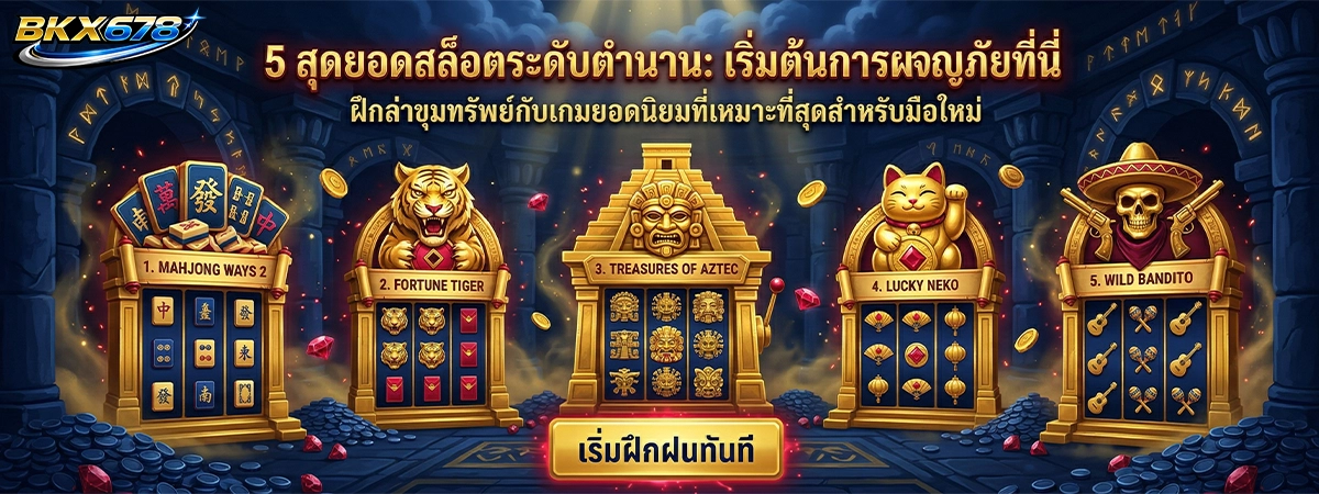 bkx678 5 สุดยอดสล็อตระดับตำนาน เริ่มต้นการผจญภัยที่นี่