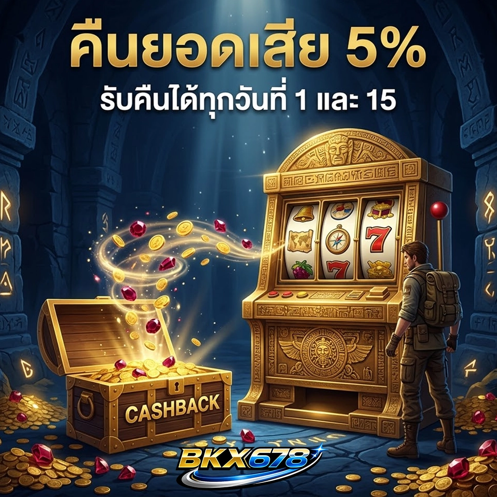 bkx678 คืนยอดเสีย 5% รับคืนทุกวันที่ 1 และ 15