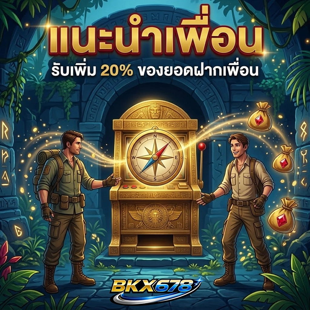 bkx678 แนะนำเพื่อน รับเพิ่ม 20 % ของยอดฝากเพื่อน